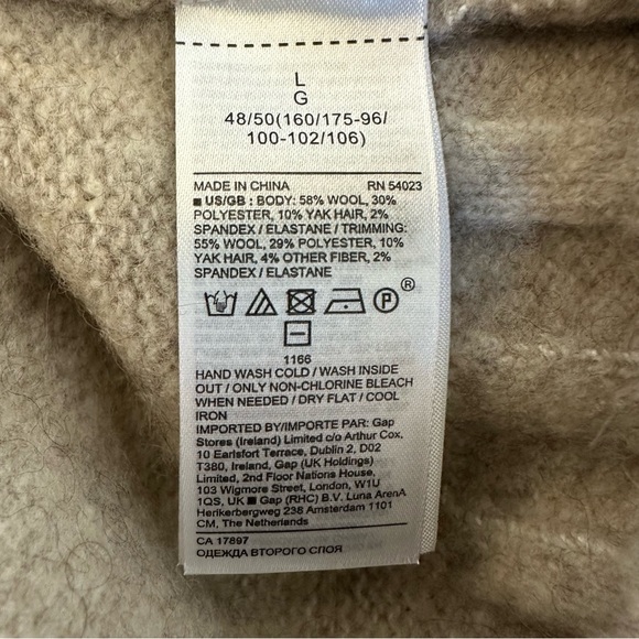 Banana Republic NWT Mock Neck Sweater Dress Heather Wheat Tan Wool Blend Shift - Picture 12 of 12